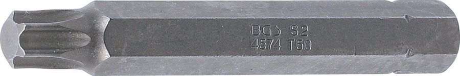 Bits | Garums 75mm | Ārējā sešstūra piedziņa 10 mm (3/8") | T veida profils (Torx) T50