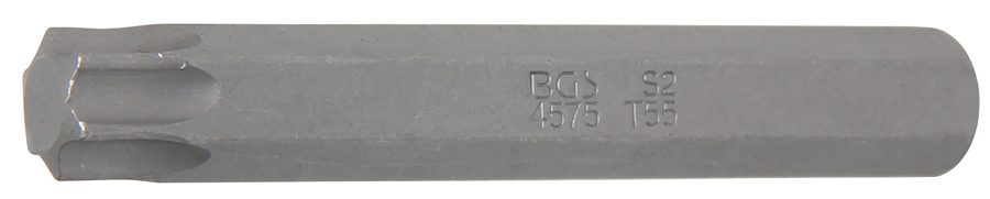 Bits | Garums 75mm | Ārējā sešstūra piedziņa 10 mm (3/8") | T veida profils (Torx) T55