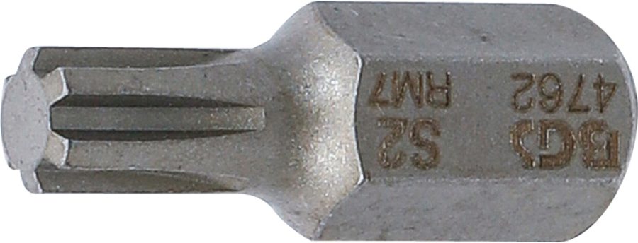 Bits | Garums 30mm | Piedziņas ārējais sešstūris 10 mm (3/8") | ķīļa profils (RIBE) M7