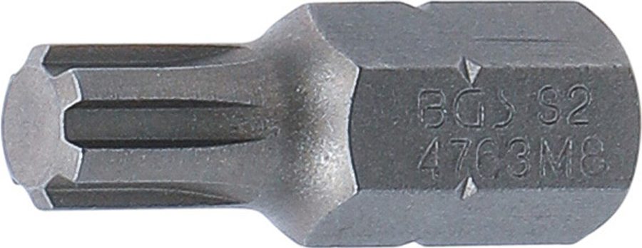 Bits | Garums 30mm | Piedziņas ārējais sešstūris 10 mm (3/8") | ķīļa profils (RIBE) M8