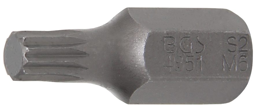 Bits | Garums 30mm | Piedziņas ārējais sešstūris 10 mm (3/8") | iekšējais spraugs (XZN) M6