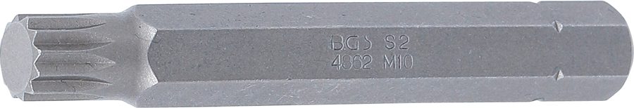 Bits | Garums 75mm | Piedziņas ārējais sešstūris 10 mm (3/8") | iekšējais spraugs (XZN) M10