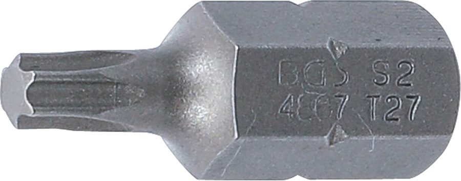 Bits | Garums 30mm | Ārējā sešstūra piedziņa 10 mm (3/8") | T veida profils (Torx) T27
