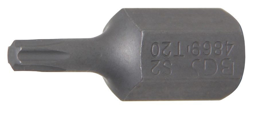 Bits | Garums 30mm | Ārējā sešstūra piedziņa 10 mm (3/8") | T veida profils (Torx) T20