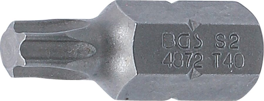 Bits | Garums 30mm | Ārējā sešstūra piedziņa 10 mm (3/8") | T veida profils (Torx) T40