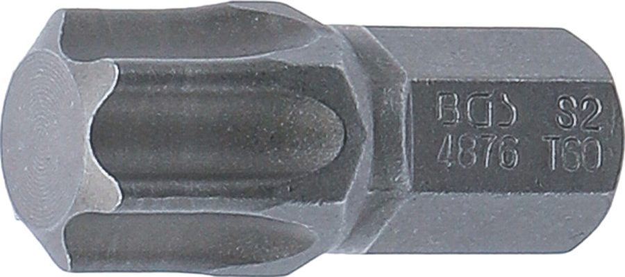 Bits | Garums 30mm | Ārējā sešstūra piedziņa 10 mm (3/8") | T veida profils (Torx) T60