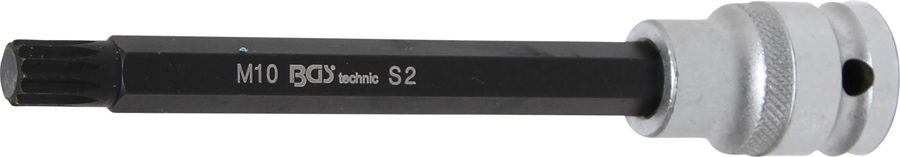 Uzgaļu ieliktnis | Garums 140mm | Piedzīt iekšējo kvadrātu 12,5 mm (1/2 collas) | iekšējā šķautne (XZN) M10