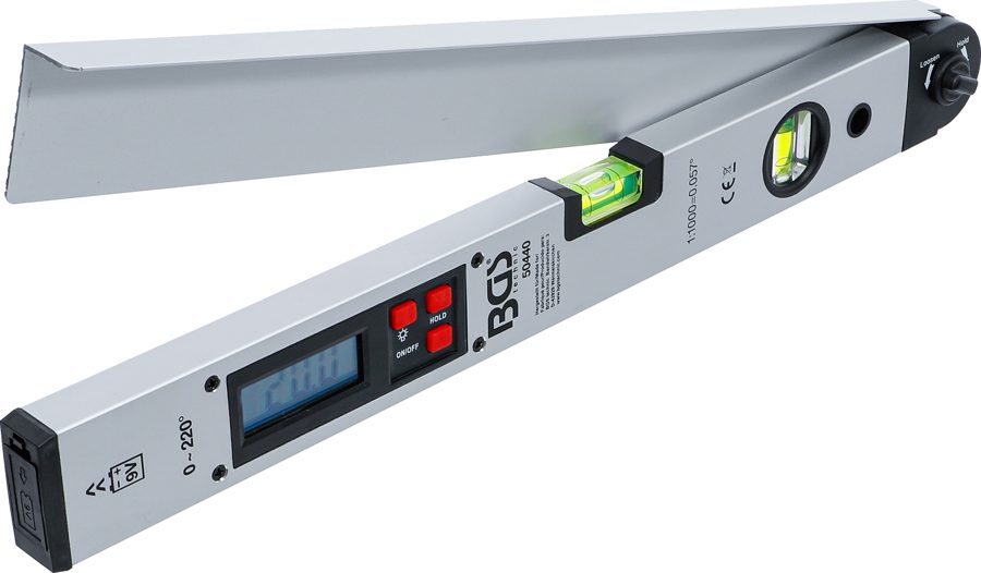 Digitālais LCD transportieri ar līmeņrādi | 450 mm