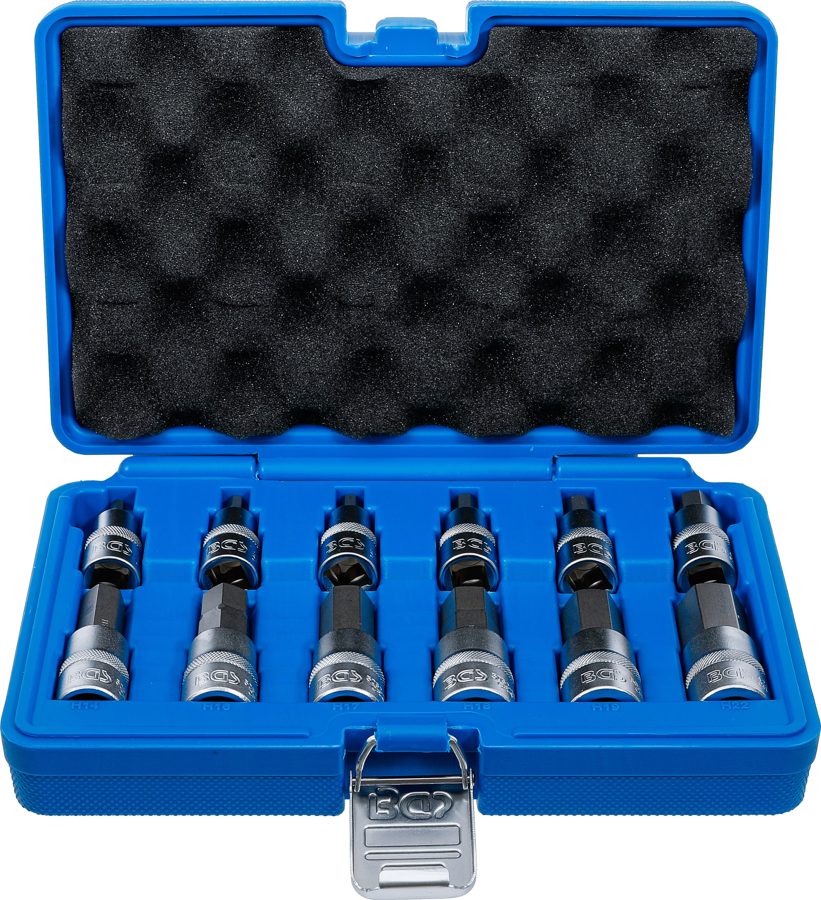 Uzgaļu ieliktņu komplekts | Piedziņas iekšējais kvadrāts 12,5 mm (1/2") | sešstūra ligzda 5 - 22 mm | 12 gab.