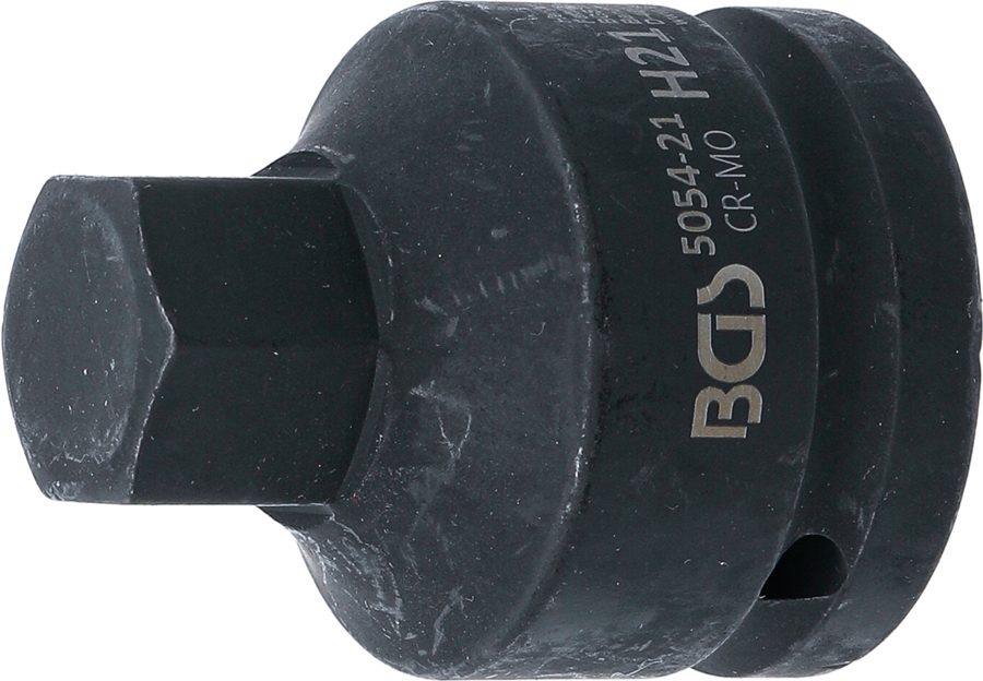 Jaudas uzgaļa ieliktnis | Garums 55mm | Piedziņas iekšējais kvadrāts 20 mm (3/4") | iekšējais sešstūris 21 mm