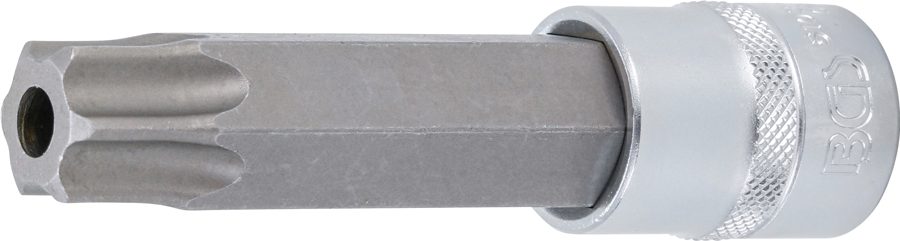 Uzgaļu ieliktnis | Garums 110mm | Piedziņas iekšējais kvadrāts 12,5 mm (1/2") | T veida profils (Torx) ar atveri T90