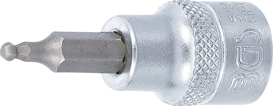 Uzgaļu ieliktnis | Piedziņas iekšējais kvadrāts 10 mm (3/8") | iekšējais sešstūris ar lodveida galvu 3 mm