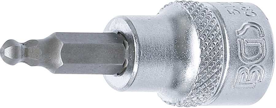 Uzgaļu ieliktnis | Piedziņas iekšējais kvadrāts 10 mm (3/8") | iekšējais sešstūris ar lodveida galvu 4 mm