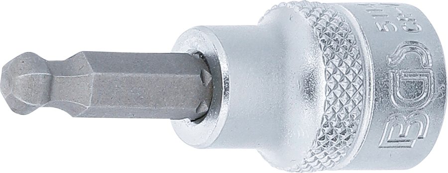 Uzgaļu ieliktnis | Piedziņas iekšējais kvadrāts 10 mm (3/8") | iekšējais sešstūris ar lodveida galvu 6 mm