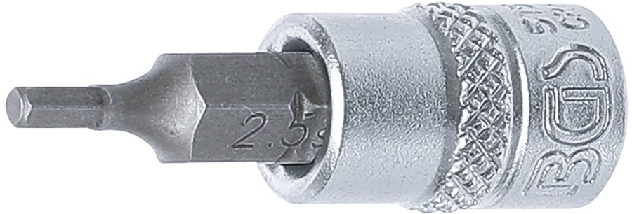 Uzgaļu ieliktnis | Piedziņas iekšējais kvadrāts 6,3 mm (1/4 collas) | iekšējais sešstūris 2,5 mm