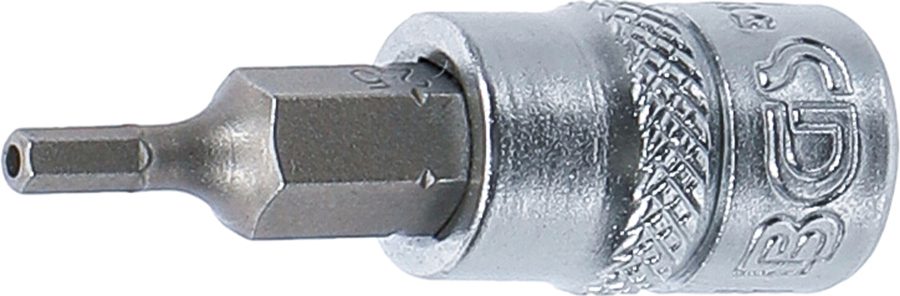 Uzgaļu ieliktnis | Piedziņas iekšējais kvadrāts 6,3 mm (1/4 collas) | iekšējais sešstūris ar urbumu 2,5 mm