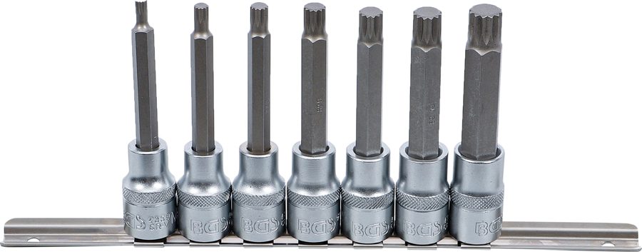 Uzgaļu ieliktņu komplekts | Piedziņas iekšējais kvadrāts 12,5 mm (1/2") | iekšējā šķautne (XZN) M5 - M14 | 7 gab.