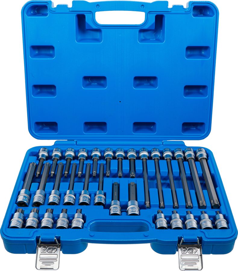 Uzgaļu ieliktņu komplekts | Iekšējā kvadrātveida piedziņa 12,5 mm (1/2") | T-profils (Torx) | 32 gab.