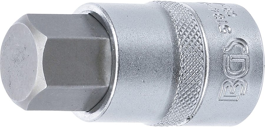 Uzgaļu ieliktnis | Piedziņas iekšējais kvadrāts 12,5 mm (1/2 collas) | iekšējais sešstūris 19 mm