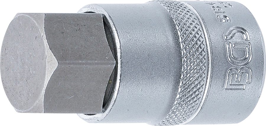 Uzgaļu ieliktnis | Piedziņas iekšējais kvadrāts 12,5 mm (1/2 collas) | iekšējais sešstūris 22 mm