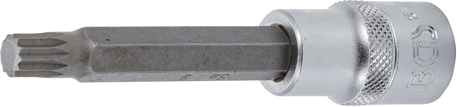 Uzgaļu ieliktnis | Garums 100mm | Piedzīt iekšējo kvadrātu 12,5 mm (1/2 collas) | iekšējā šķautne (XZN) M9