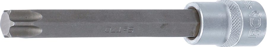 Uzgaļu ieliktnis | Garums 140mm | Iekšējā kvadrātveida piedziņa 12,5 mm (1/2") | T veida profils (Torx) T70