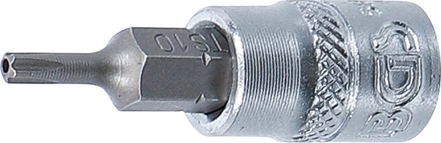 Uzgaļu ieliktnis | Iekšējā kvadrātveida piedziņa 6,3 mm (1/4") | TS profils (Torx Plus) ar TS10 atveri