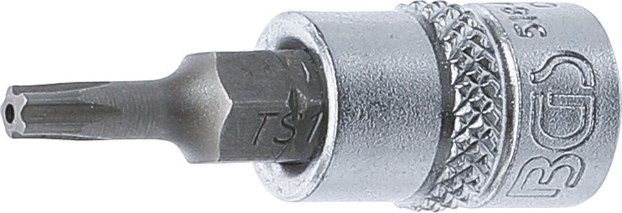 Uzgaļu ieliktnis | Iekšējā kvadrātveida piedziņa 6,3 mm (1/4") | TS profils (Torx Plus) ar TS15 atveri