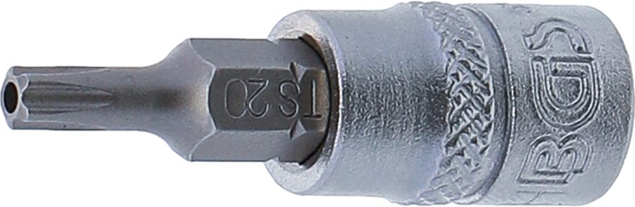 Uzgaļu ieliktnis | Iekšējā kvadrātveida piedziņa 6,3 mm (1/4") | TS profils (Torx Plus) ar TS20 atveri