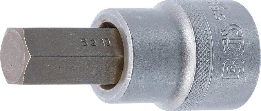 Uzgaļu ieliktnis | Piedziņas iekšējais kvadrāts 20 mm (3/4") | iekšējais sešstūris 19 mm
