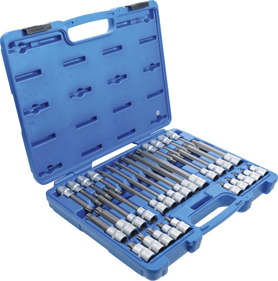 Uzgaļu ieliktņu komplekts | Iekšējā kvadrātveida piedziņa 12,5 mm (1/2") | TP profils (Torx Plus) TP20 - TP70 | 32 gab.