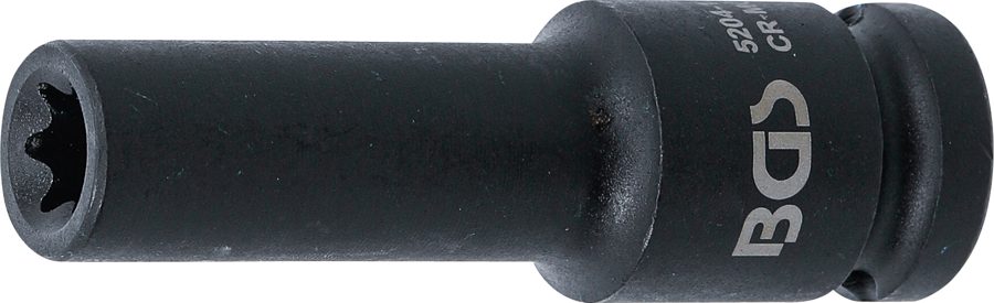 Triecienkontakta uzgriežņu atslēgas ieliktnis E-profils, dziļš | Iekšējā kvadrātveida piedziņa 12,5 mm (1/2") | SW E12