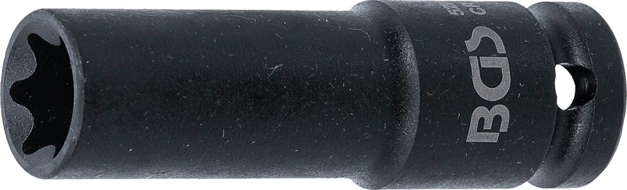Triecienkontakta uzgriežņu atslēgas ieliktnis E-profils, dziļš | Piedziņas iekšējais kvadrāts 12,5 mm (1/2") | SW E18