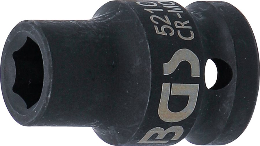 Triecienligzdas uzgriežņu atslēgas ieliktnis sešstūris | Piedziņas iekšējais kvadrāts 12,5 mm (1/2") | SW 10 mm