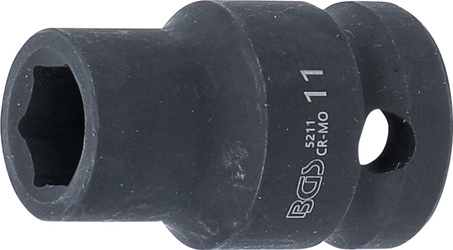 Triecienligzdas uzgriežņu atslēgas ieliktnis sešstūris | Piedziņas iekšējais kvadrāts 12,5 mm (1/2") | SW 11 mm