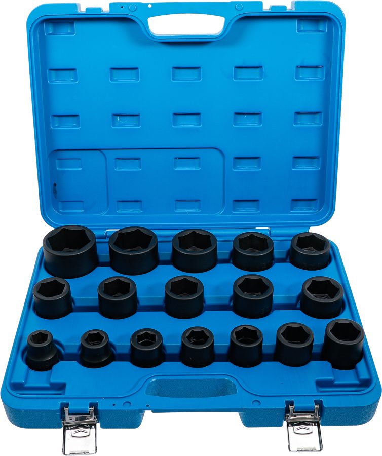 Triecienligzdas uzgriežņu atslēgu ieliktņu komplekts | Iekšējā kvadrātveida piedziņa 20 mm (3/4") | SW 19 - 55 mm | 17 gab.
