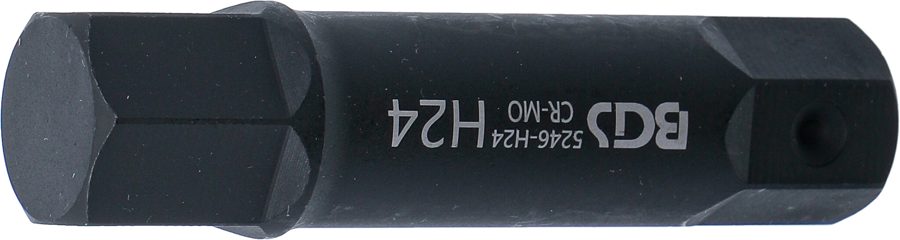 Bits | Garums 100mm | Piedziņas ārējais sešstūris 22 mm | Sešstūra ligzda 24 mm