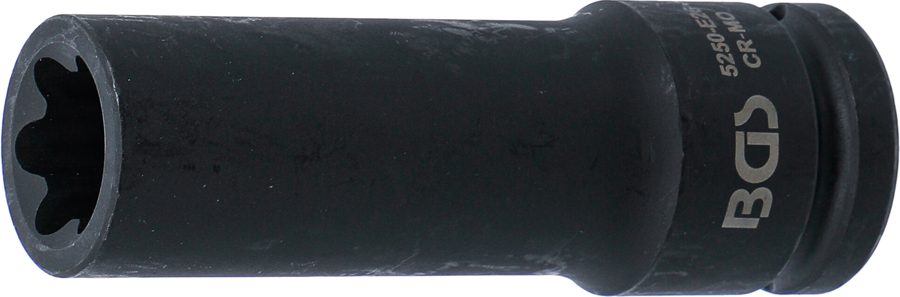 Triecienkontakta uzgriežņu atslēgas ieliktnis E-profils, dziļš | Iekšējā kvadrātveida piedziņa 20 mm (3/4") | SW E26