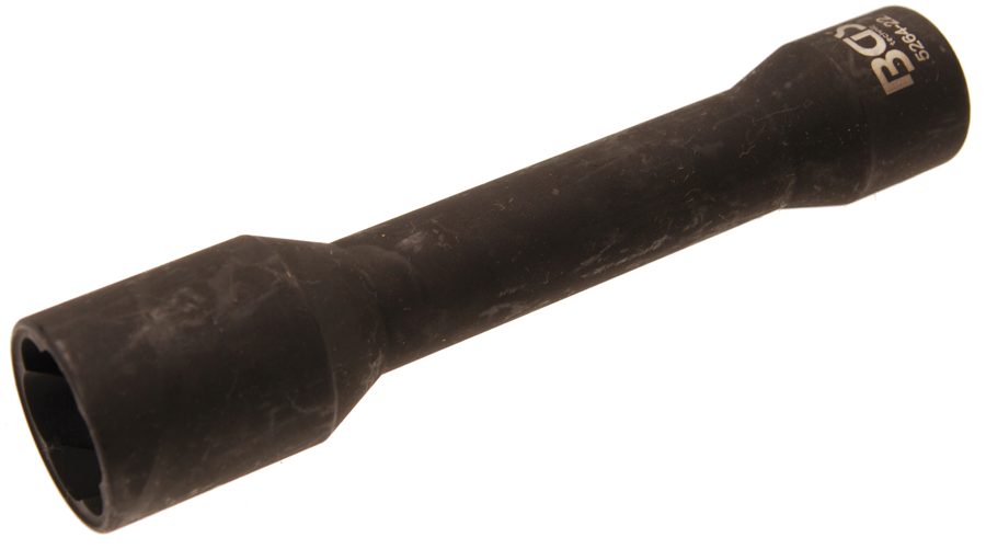 Spirālveida profila uzgriežņu atslēgas ieliktnis / skrūvju nosūcējs, dziļš | Piedziņas iekšējais kvadrāts 12,5 mm (1/2") | SW 22 mm