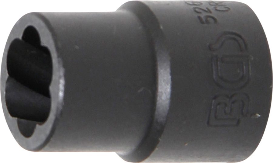 Spirālveida profila uzgriežņu atslēgas ieliktnis / skrūvju nosūcējs | Piedziņas iekšējais kvadrāts 12,5 mm (1/2") | SW 13 mm