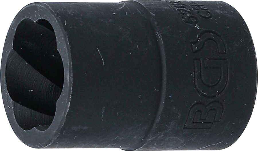 Spirālveida profila uzgriežņu atslēgas ieliktnis / skrūvju nosūcējs | Piedziņas iekšējais kvadrāts 12,5 mm (1/2") | SW 16 mm