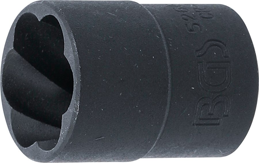 Spirālveida profila uzgriežņu atslēgas ieliktnis / skrūvju nosūcējs | Piedziņas iekšējais kvadrāts 12,5 mm (1/2") | SW 19 mm