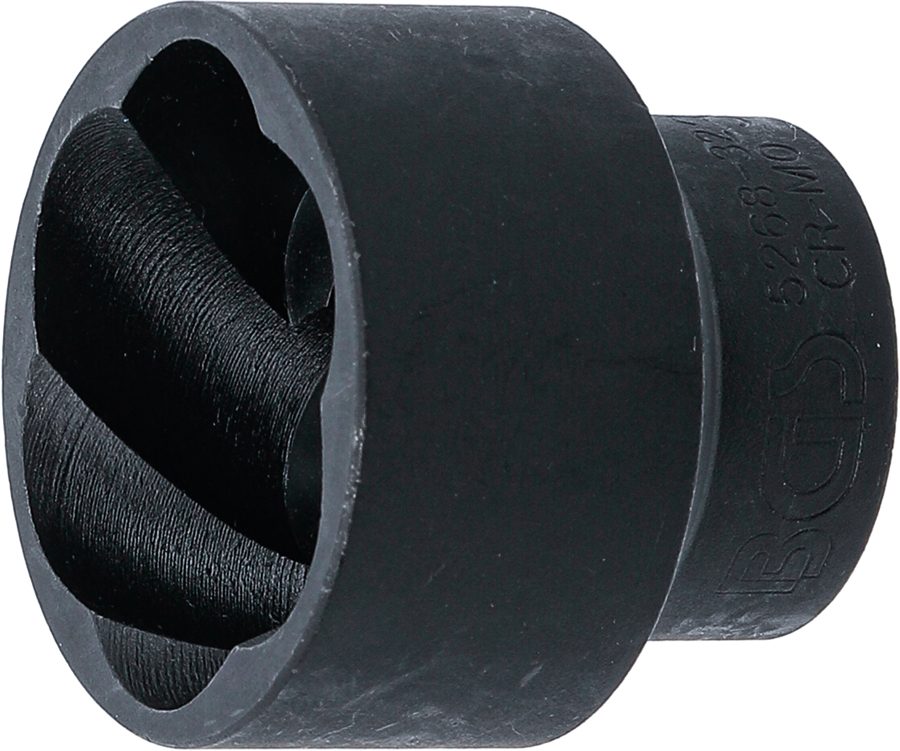 Spirālveida profila uzgriežņu atslēgas ieliktnis / skrūvju nosūcējs | Piedziņas iekšējais kvadrāts 12,5 mm (1/2") | SW 32 mm