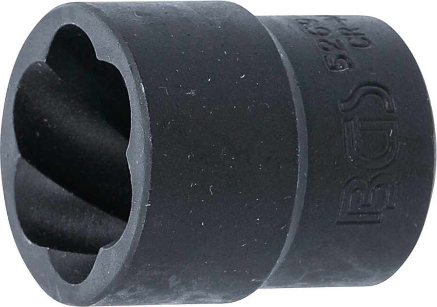 Spirālveida profila uzgriežņu atslēgas ieliktnis / skrūvju nosūcējs | Piedziņas iekšējais kvadrāts 12,5 mm (1/2") | SW 21 mm