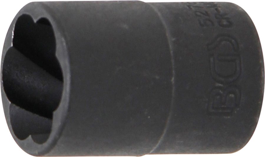 Spirālveida profila uzgriežņu atslēgas ieliktnis / skrūvju nosūcējs | Piedziņas iekšējais kvadrāts 10 mm (3/8") | SW 16 mm