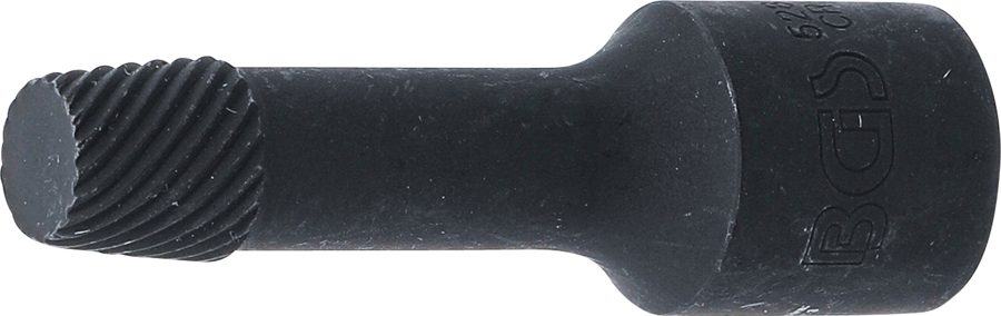 Spirālveida profila uzgriežņu atslēgas ieliktnis / skrūvju nosūcējs | Piedziņas iekšējais kvadrāts 10 mm (3/8") | 10 mm