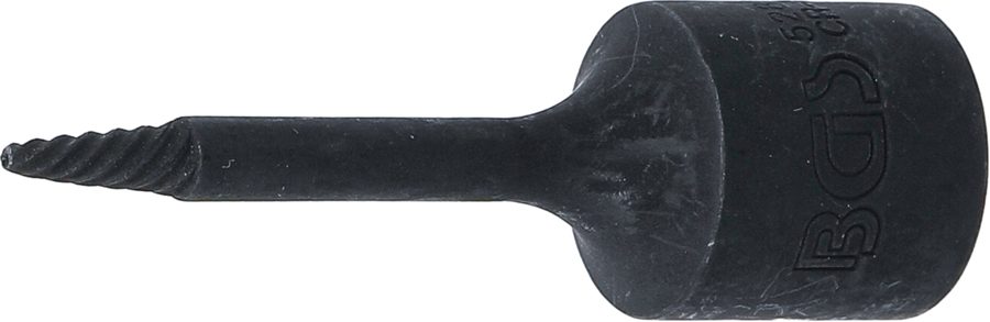 Spirālveida profila uzgriežņu atslēgas ieliktnis / skrūvju nosūcējs | Piedziņas iekšējais kvadrāts 10 mm (3/8") | 2 mm