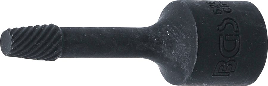 Spirālveida profila uzgriežņu atslēgas ieliktnis / skrūvju nosūcējs | Piedziņas iekšējais kvadrāts 10 mm (3/8") | 6 mm