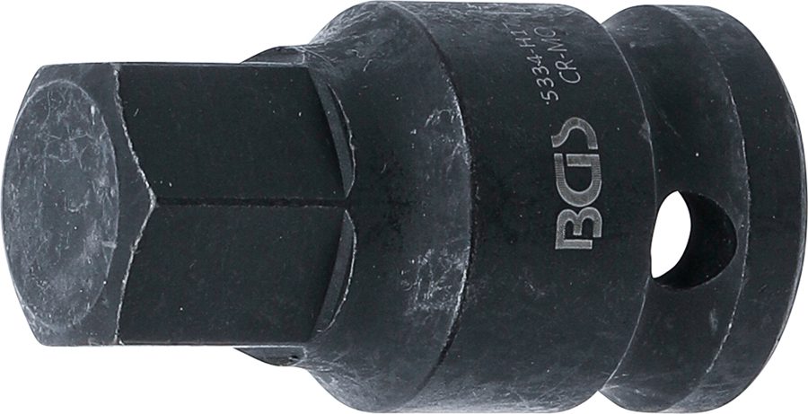 Jaudas uzgaļa ieliktnis | Garums 42mm | Piedziņas iekšējais kvadrāts 12,5 mm (1/2") | iekšējais sešstūris 17 mm