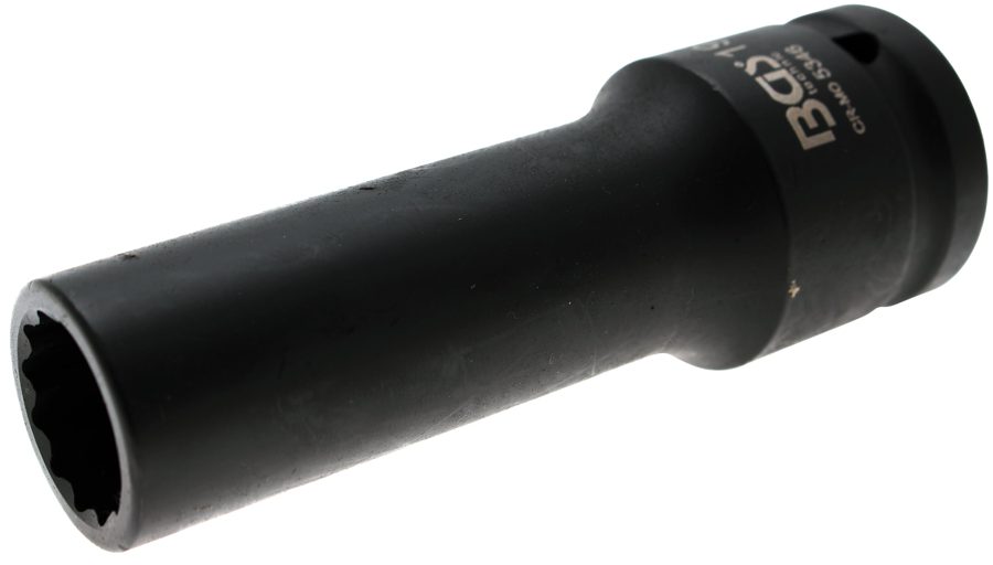 Divpadsmit punktu trieciena uzgriežņu atslēgas ieliktnis, dziļš | Iekšējā kvadrātveida piedziņa 20 mm (3/4") | SW 19 mm
